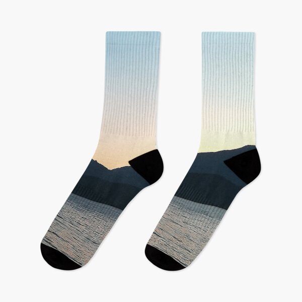 Item preview, Sunset and Crescent Moon over the Water designed and sold by Julie Erin Designs.