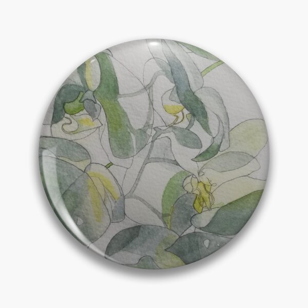 Item preview, White orchids watercolour painting designed and sold by esvb.