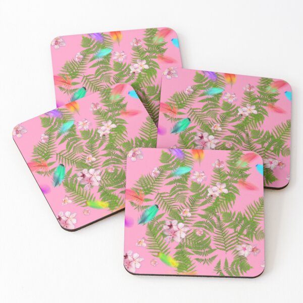 Item preview, leaves, flowers, feathers pattern designed and sold by doctors-apparel.