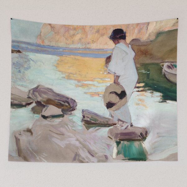 Item preview, Joaquín Sorolla - Elena at Cala de San Vicente designed and sold by Impressionist Masters.