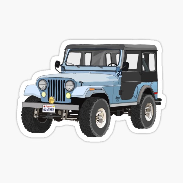 Stiles' Blue Jeep Sticker Sticker
