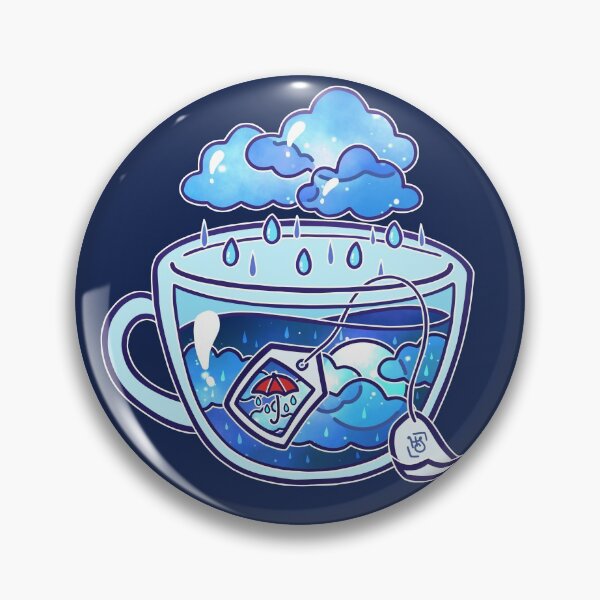 Rainy Day Tea Pin