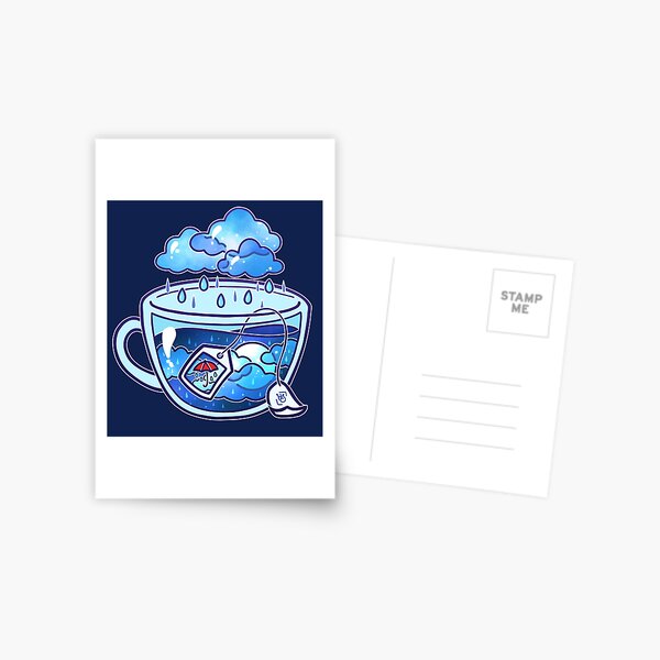 Rainy Day Tea Postcard
