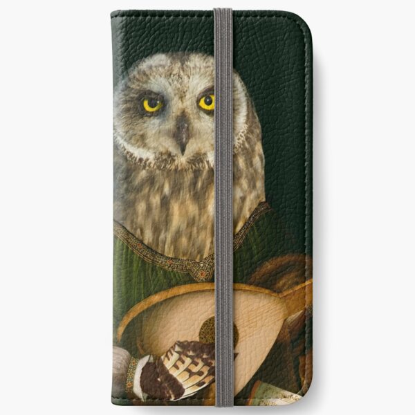 Owl Playing the Lute - Composite Painting iPhone Wallet