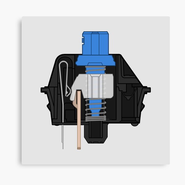 Cherry MX Blue Switch Mechanical Keyboard Canvas Print
