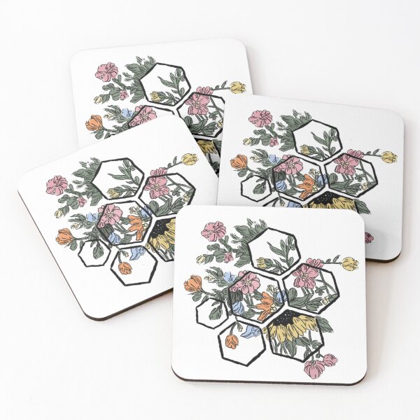 Item preview, Floral Honeycomb designed and sold by ANA Stickers.