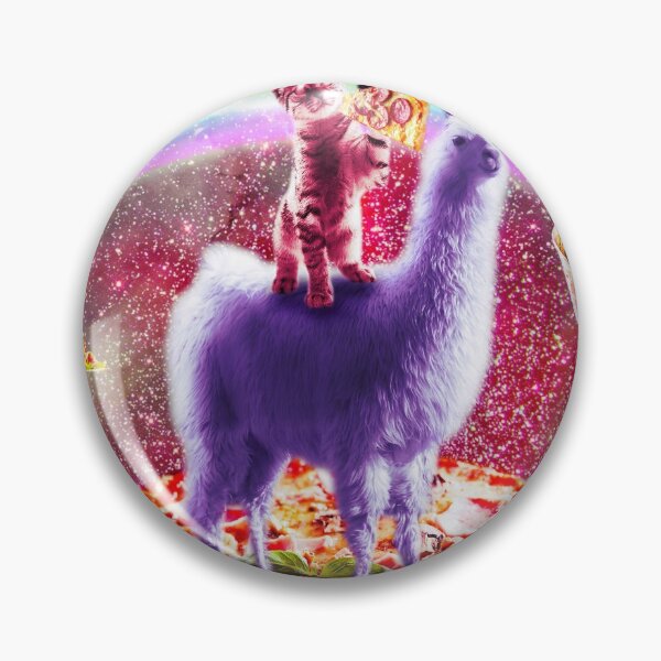 Item preview, Laser Eyes Outer Space Cat Riding On Llama Unicorn designed and sold by SkylerJHill.