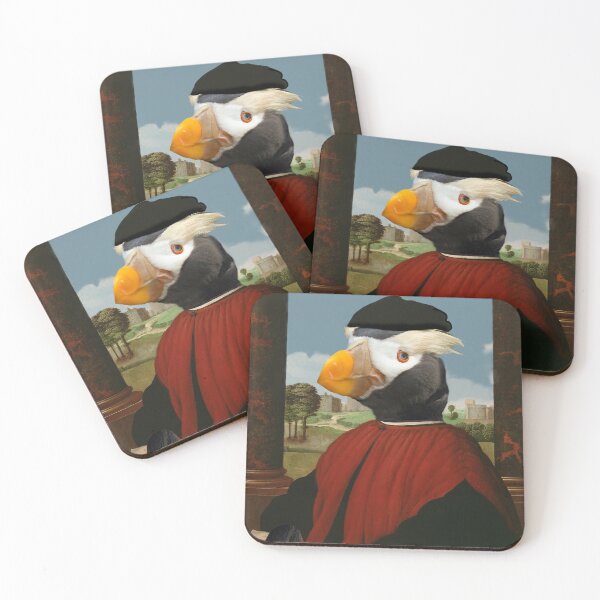 Item preview, Renaissance Puffin  - Fratercula cirrhata in red designed and sold by TheCurators.