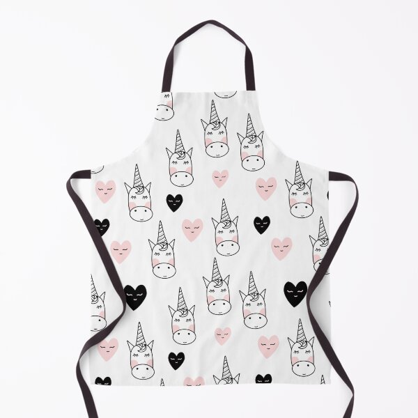 Item preview, Lovely Unicorns and Hearts - Pink, Black, Grey / Gray designed and sold by Pink Pineapple Works.
