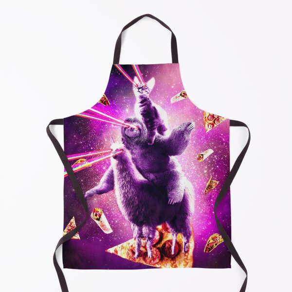 Item preview, Laser Eyes Space Cat Riding Sloth, Llama - Rainbow  designed and sold by SkylerJHill.