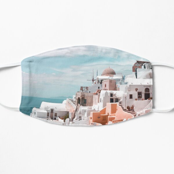 Santorini Oia Greece Flat Mask