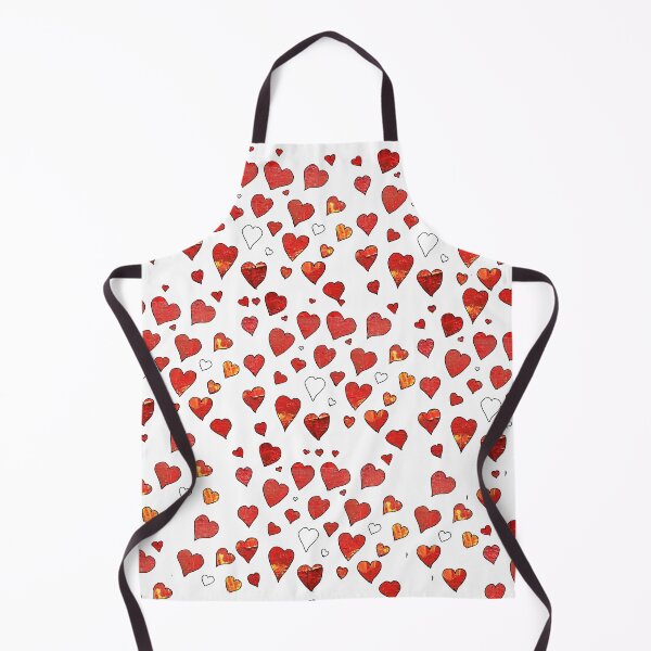 Item preview, Red and Black Hearts Valentine Hand Painted Print Design designed and sold by NancyMerkle.