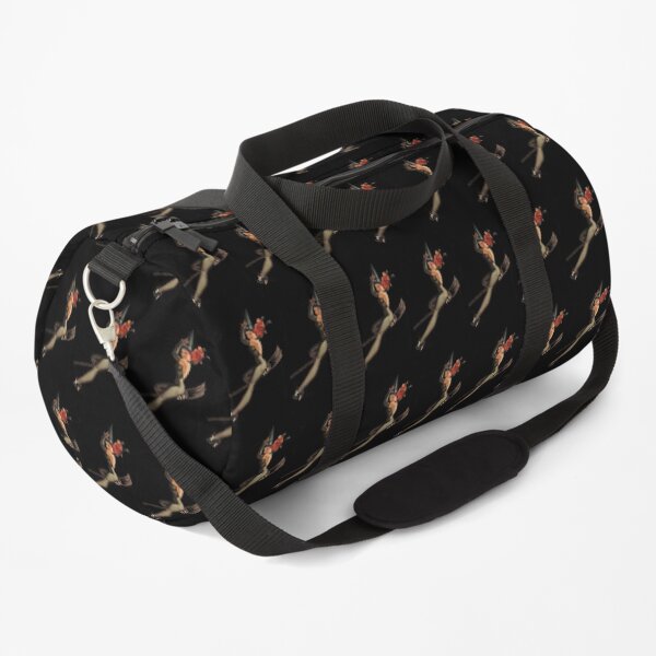 Vintage Halloween Witch Pinup Retro 1950s Duffle Bag