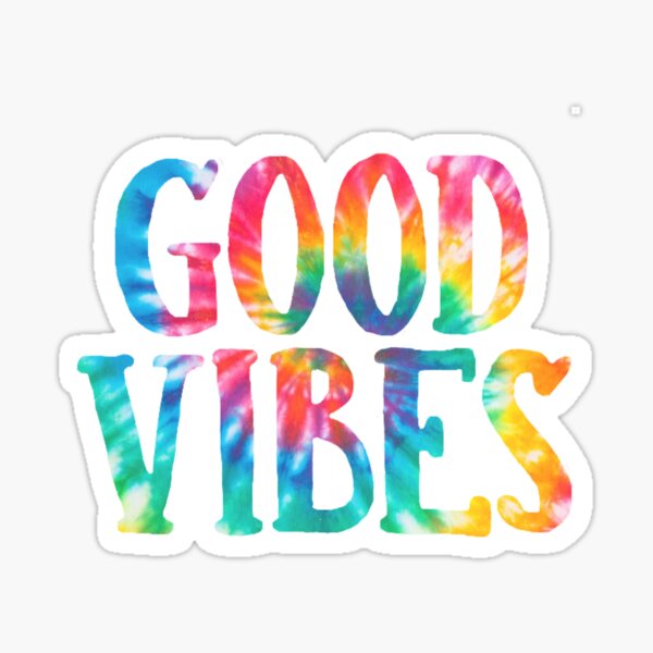 "tiedye good vibes" Sticker by annamgwater Redbubble