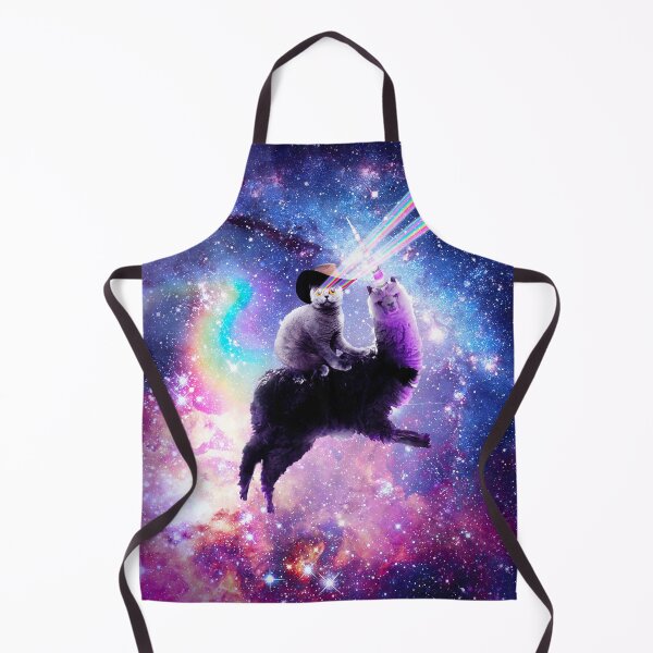 Item preview, Laser Eyes Outer Space Cat Riding On Llama Unicorn designed and sold by SkylerJHill.