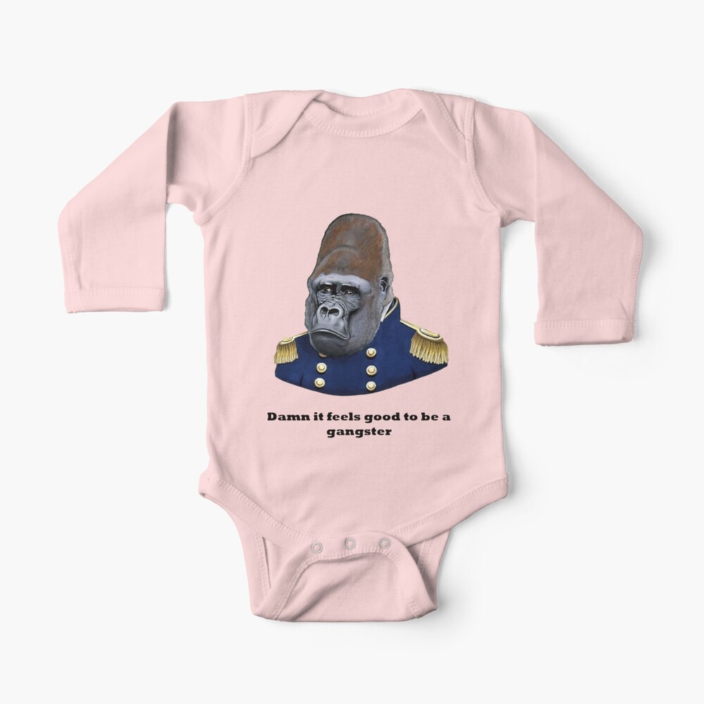 Classy Gangster Gorilla Baby One Piece By Eliotmad Redbubble