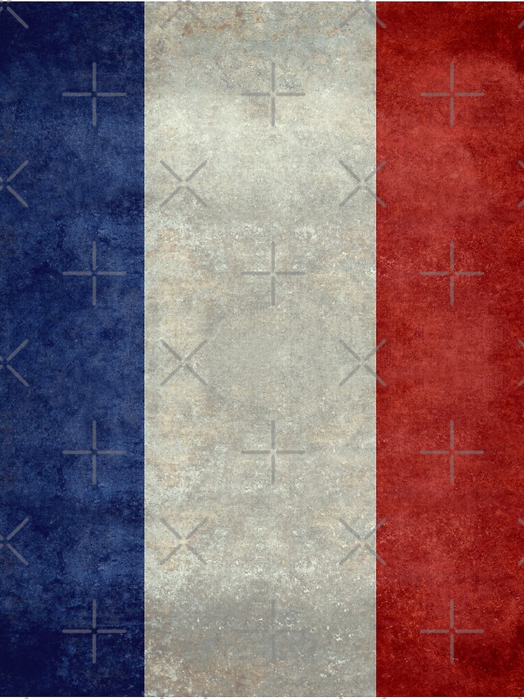 Flag of France, vintage retro style by Bruiserstang