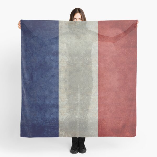 Flag of France, vintage retro style Scarf