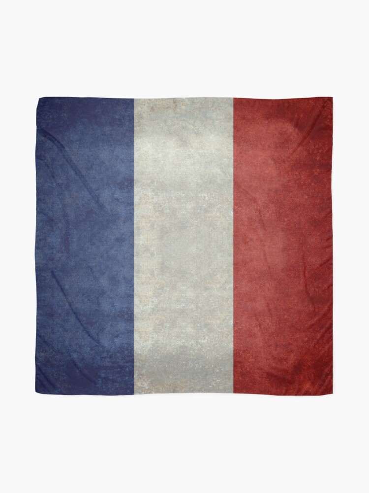 Alternate view of Flag of France, vintage retro style Scarf