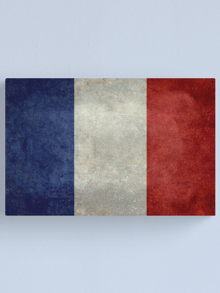 Flag of France, vintage retro style | Canvas Print