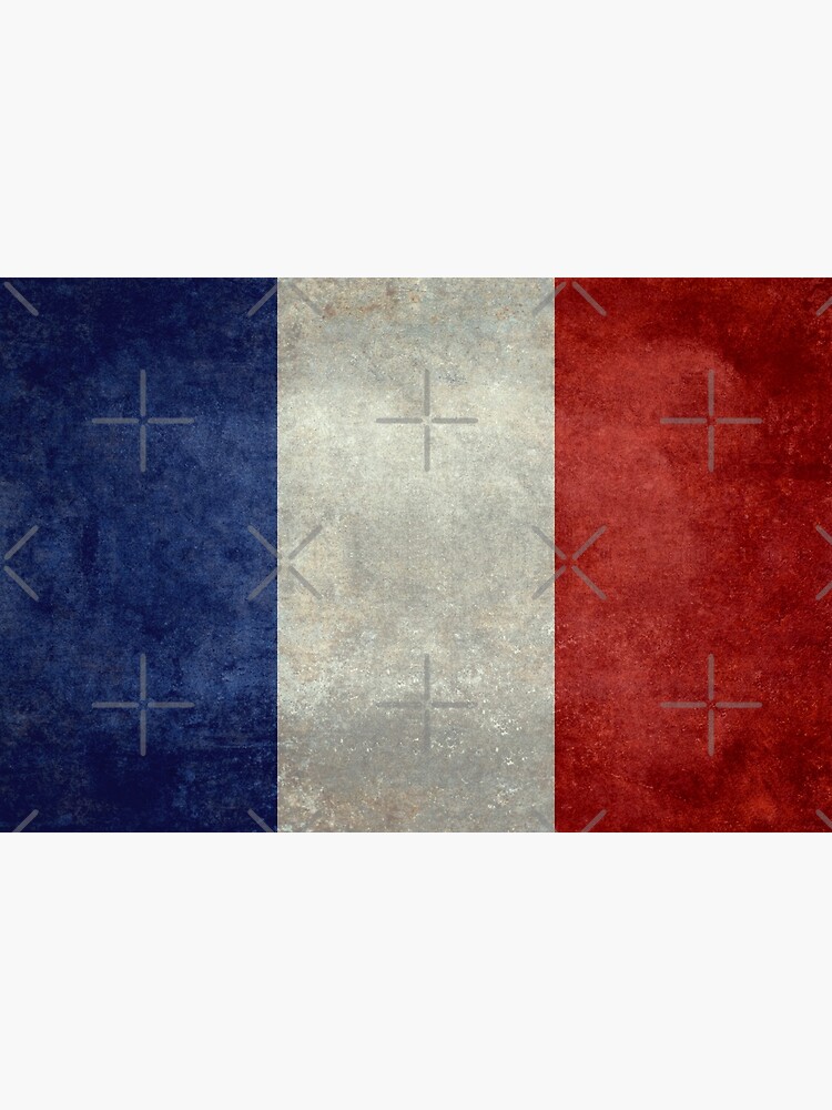 Flag of France, vintage retro style | Art Print