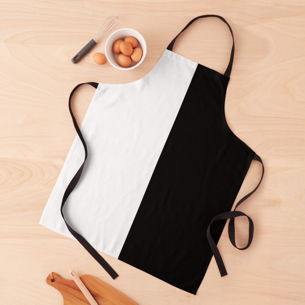 "Black and White Halves Apron" Apron for Sale by stickersandtees