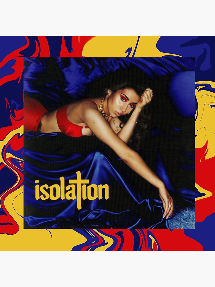 "Kali Uchis Isolation Album Cover Art Marble Effect" Sticker by