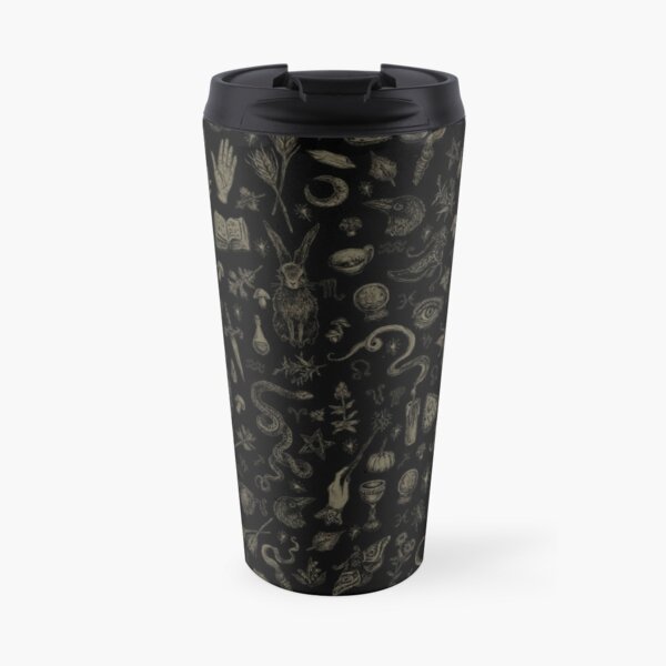 Just Witch Things (black and beige) Travel Coffee Mug