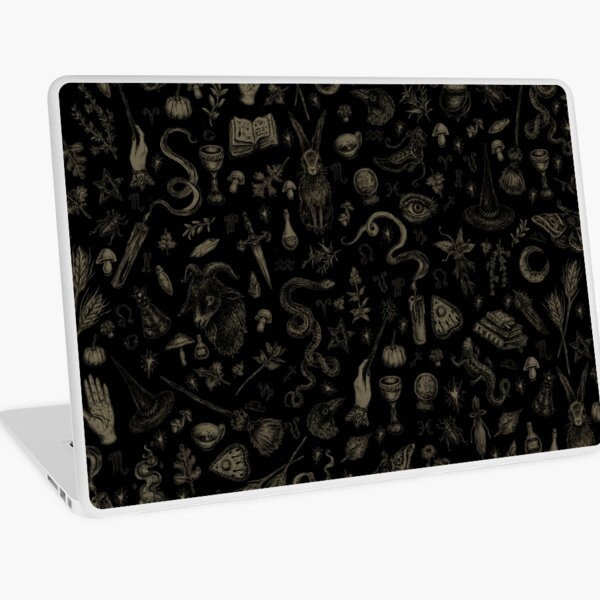 Just Witch Things (black and beige) Laptop Skin