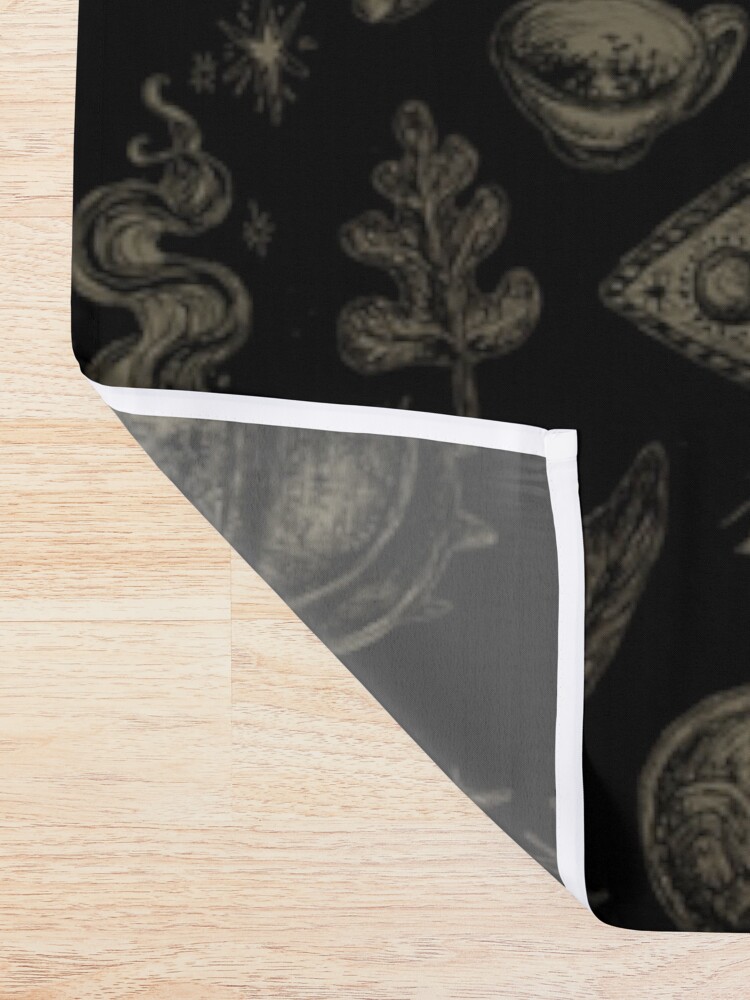Alternate view of Just Witch Things (black and beige) Shower Curtain