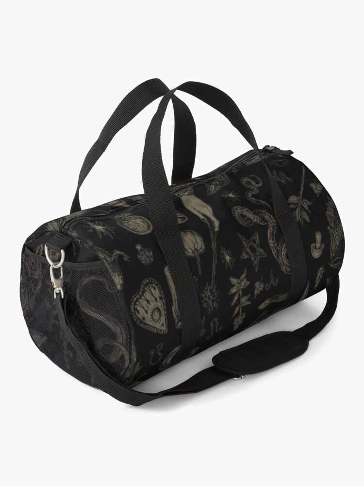 Alternate view of Just Witch Things (black and beige) Duffle Bag
