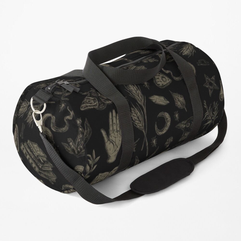 Just Witch Things (black and beige) Duffle Bag