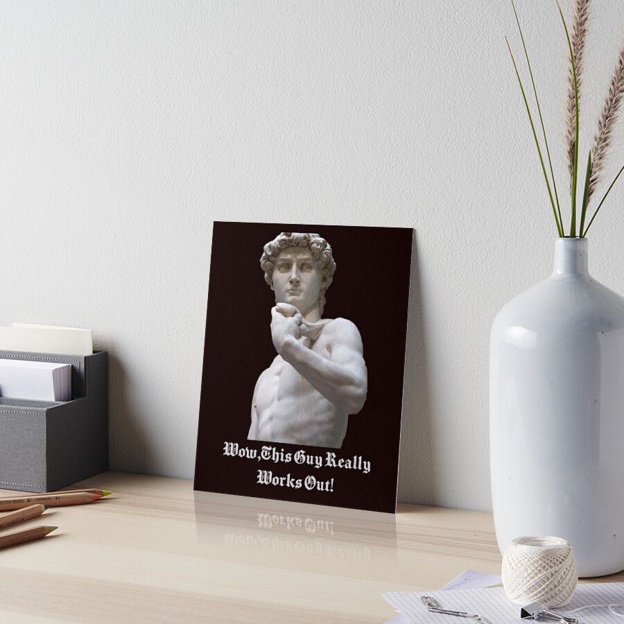 Michelangelo S David Naked Statue Art Board Print By Joseech Redbubble