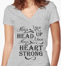 Keep Your Head Up Women's Fitted V-Neck T-Shirt
