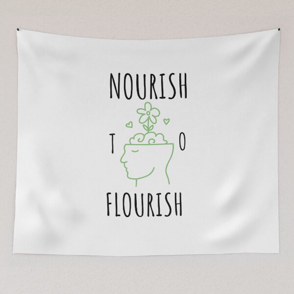 Item preview, Nourish to Flourish (Black/Green) designed and sold by lillianya.