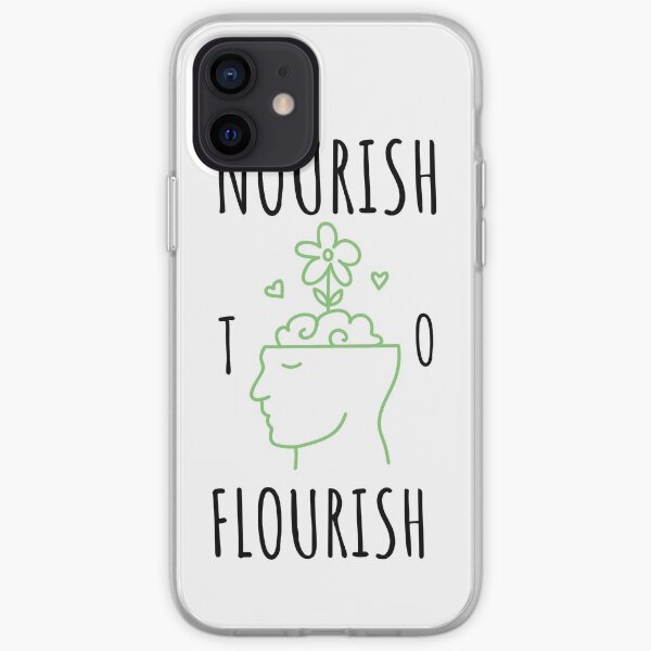 Nourish to Flourish (Black/Green) iPhone Soft Case