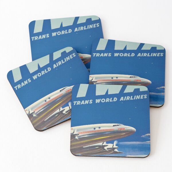 Item preview, Trans World vintage travel poster designed and sold by stickart-marek.