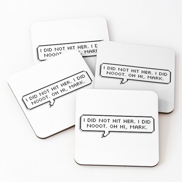 Item preview, I Did Not Hit Her Pixel Speech Bubble designed and sold by Lemon  Merch.