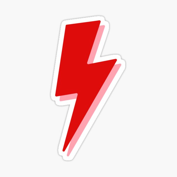 Achtervoegsel Hub Afleiden Red Lightning Bolt" Sticker for Sale by polishalpaca | Redbubble