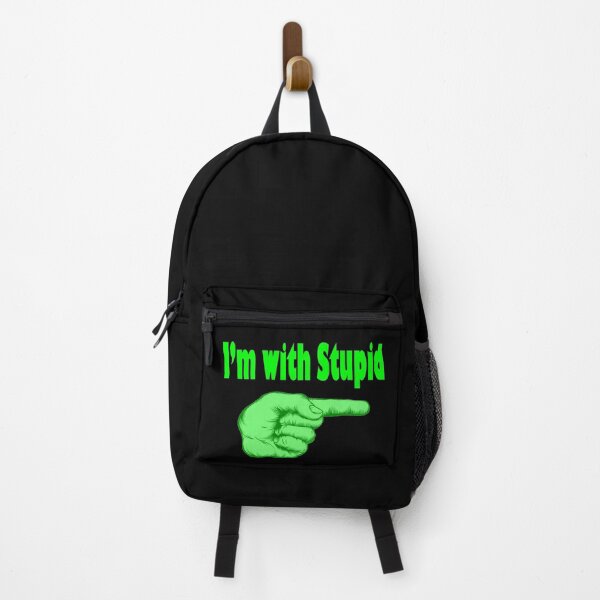 Item preview, I'M WITH STUPID -NEON GREEN FINGER TYPOGRAPHY DESIGN designed and sold by Iskybibblle.