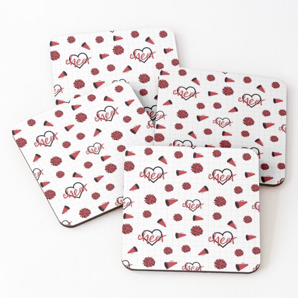 Item preview, Red Cheer Hearts, Pom Poms, Megaphone Pattern designed and sold by Susan Says.