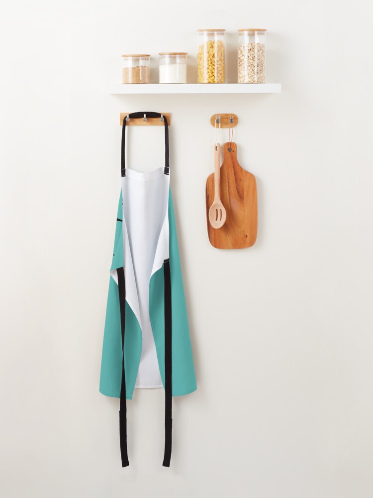 Alternate view of 1950s Atomic Age Retro Starburst in Turquoise and Black Apron