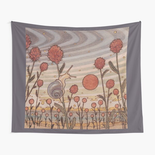 Snail in the Flowers Tapestry
