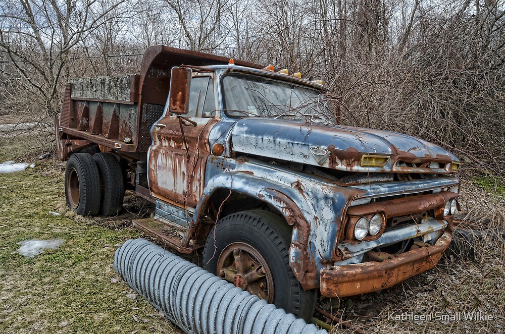 "old Ford dump truck" by Kathleen Small Wilkie | Redbubble