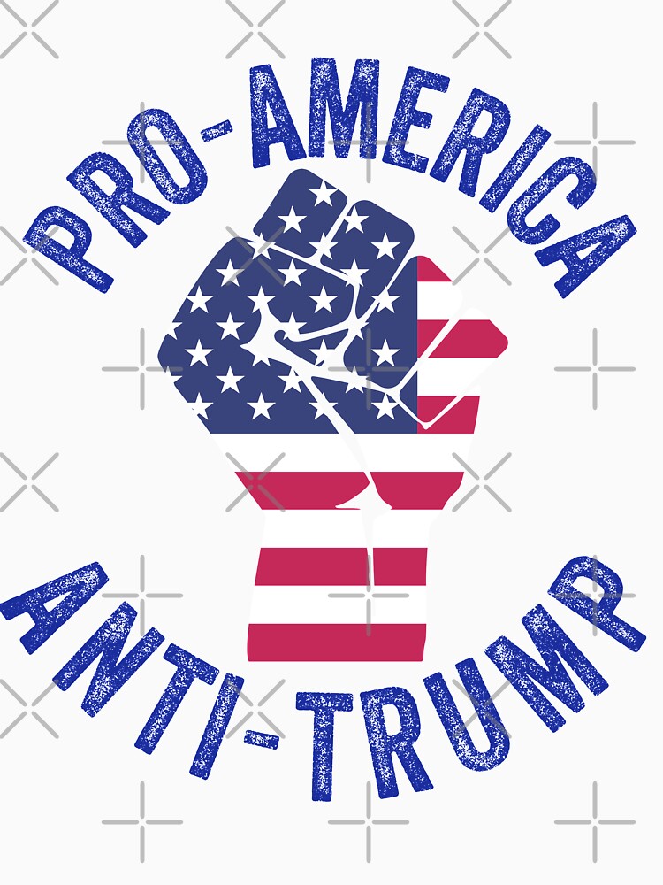 Imagen 7 de 7, Camiseta clásica con la obra Pro-America Anti-Trump -USA Flag BLM Logo, diseñada y vendida por Sutra-Lotus-Co.