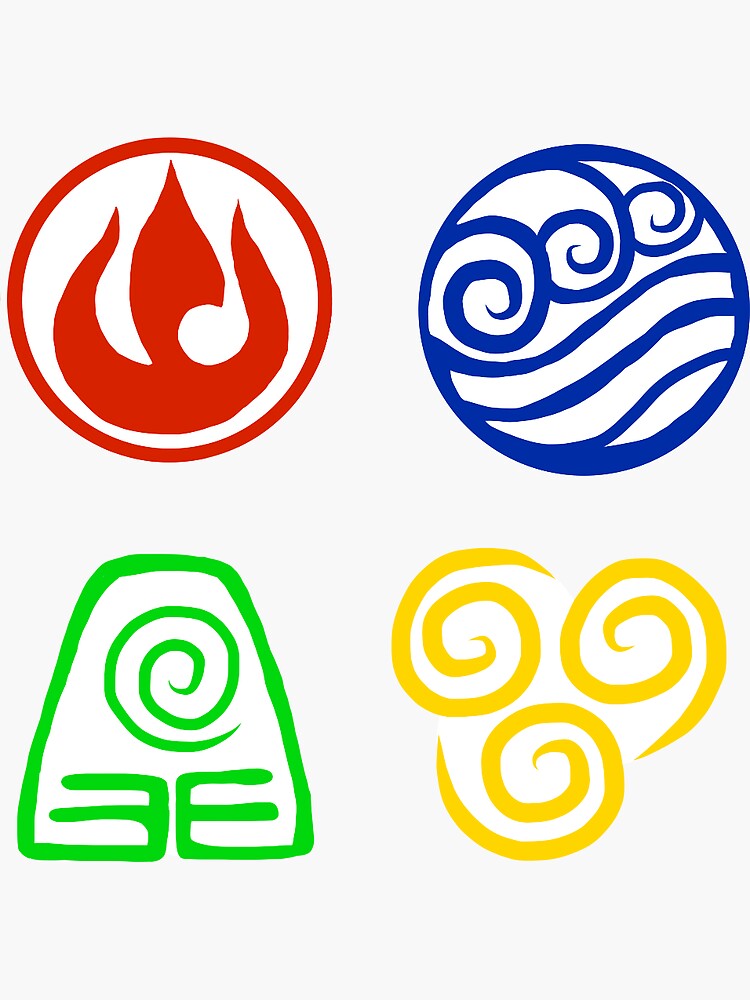 Avatar 4 Elements Sticker Pack Sticker For Sale By Ems Stickies