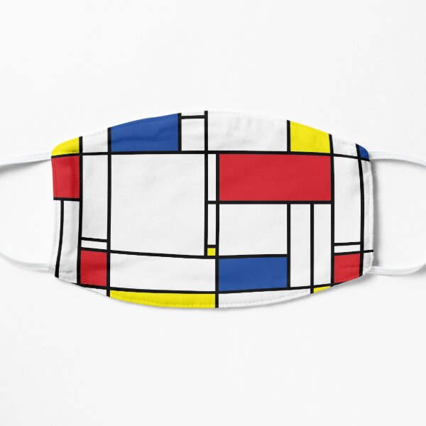 Mondrian Minimalist De Stijl Modern Art © fatfatin Flat Mask