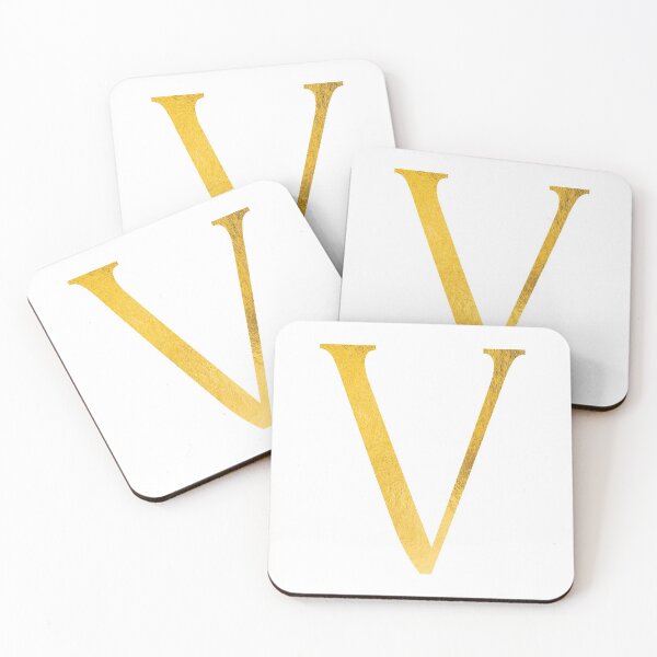 Item preview, Faux Gold Foil Modern and Minimal Alphabet - Letter V designed and sold by capt-natalie.