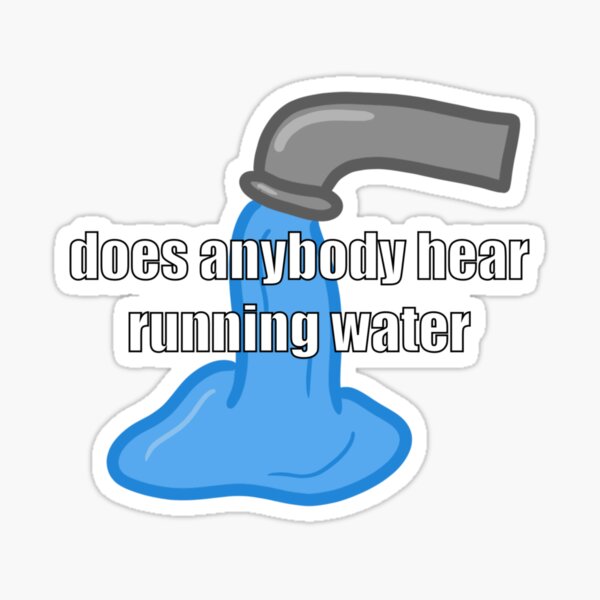 "does anybody hear running water" Sticker for Sale by mabes0818 Redbubble