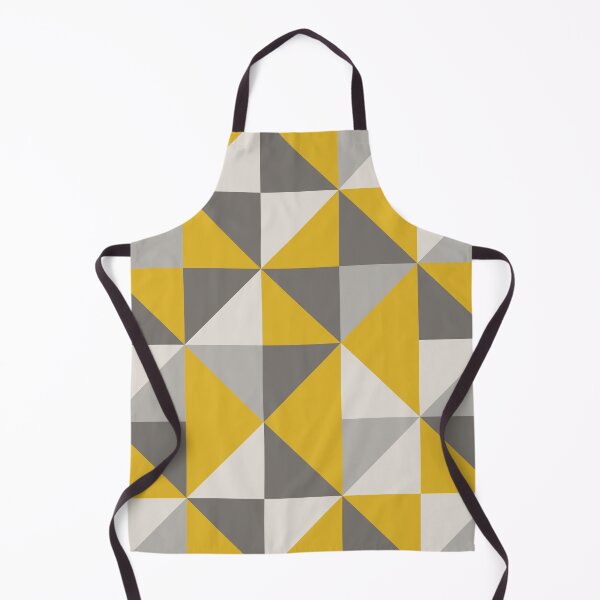Item preview, Retro Triangle Design in Yellow and Grey designed and sold by latheandquill.